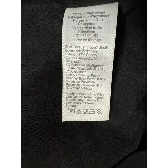 J Crew Sheath Dress 12 Black Short Sleeve Stretch Cotton Washable Career Casual - Picture 8 of 11